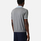 Regular fit light grey melange cotton polo sweater