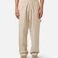 Beige cargo pants in a garment-dyed parachute fabric