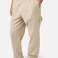 Beige cargo pants in a garment-dyed parachute fabric