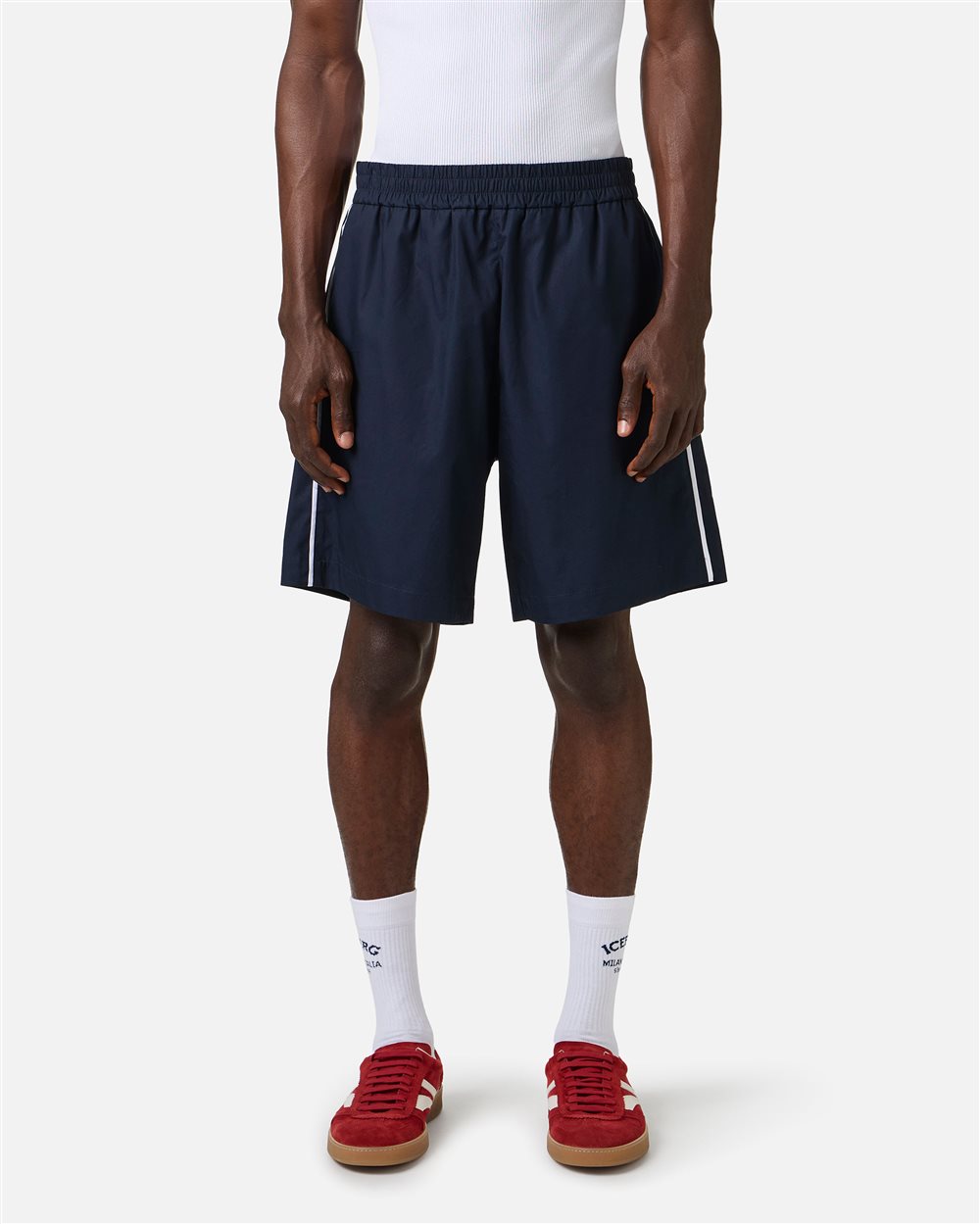 Woven Knee Pants Navy
