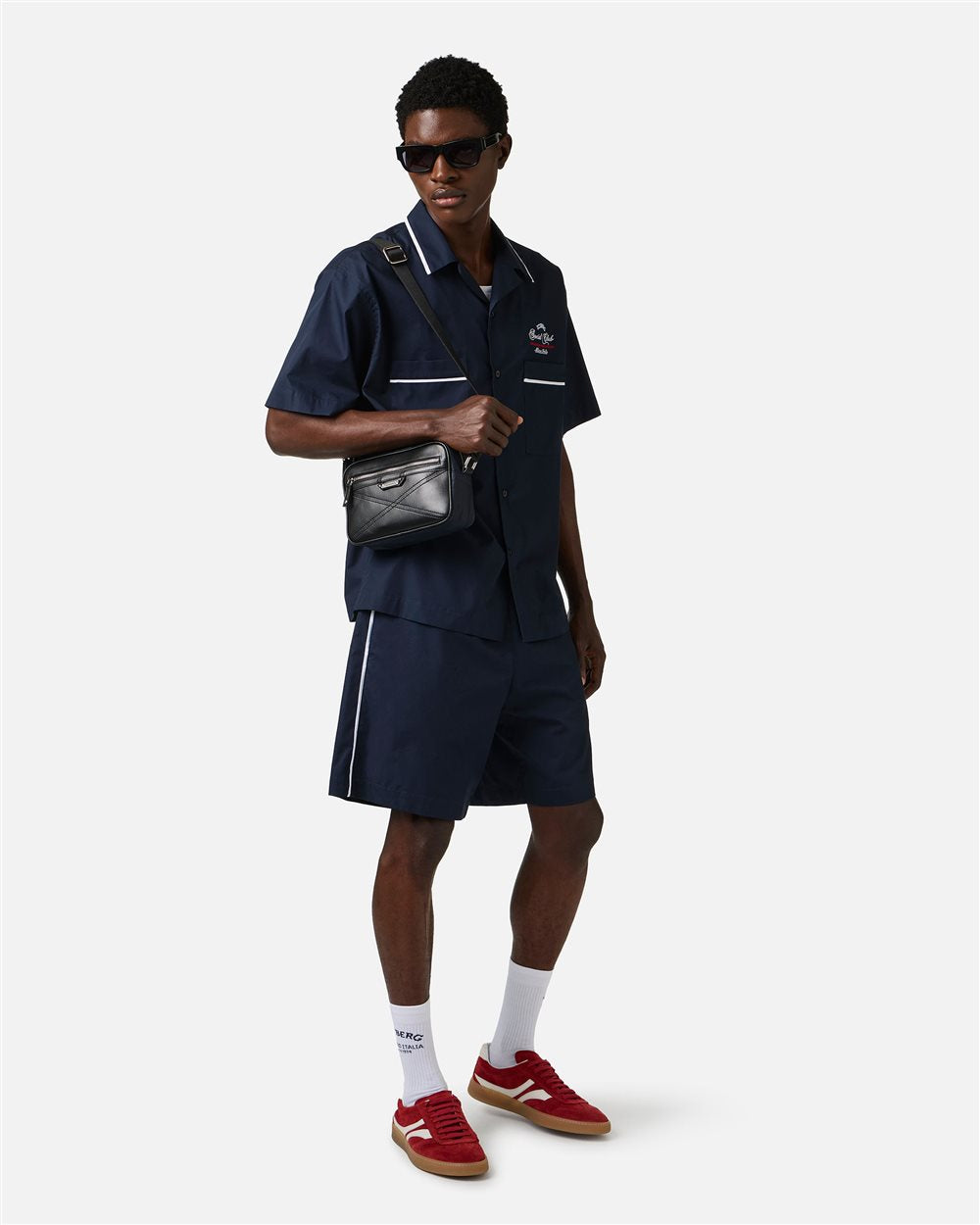 Woven Knee Pants Navy