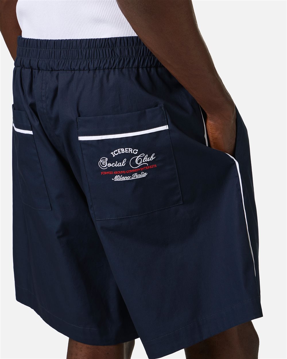 Woven Knee Pants Navy