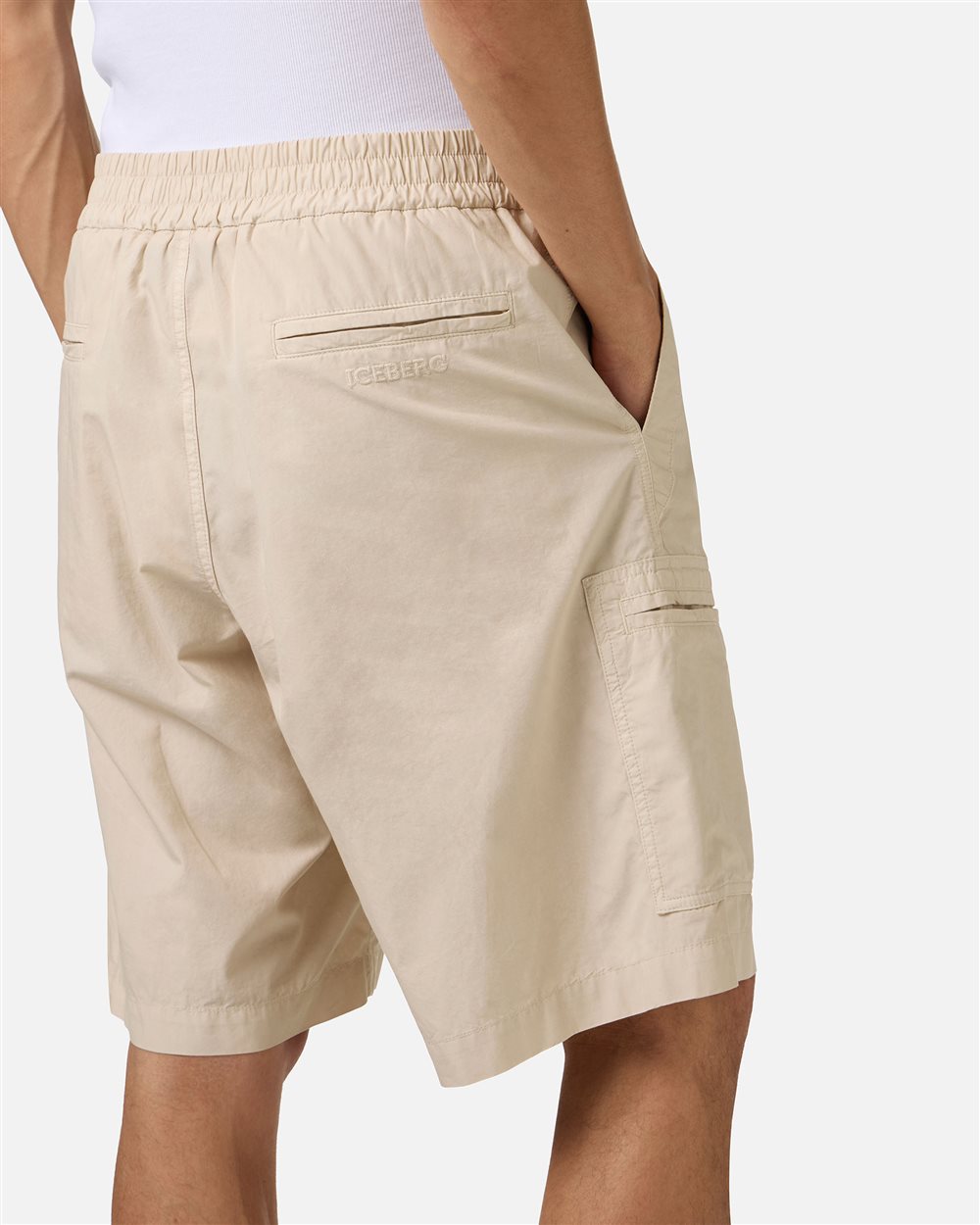 Woven Knee Pants Baige