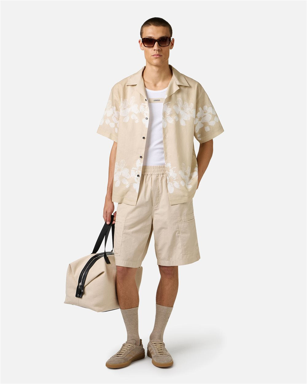 Woven Knee Pants Baige