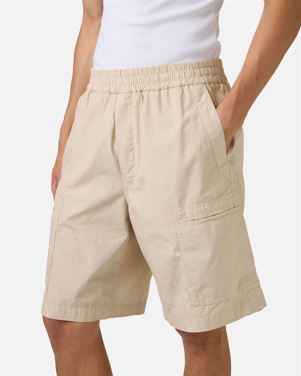 Woven Knee Pants Baige