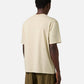 Regular fit beige T-shirt in cotton jersey with branded plaque