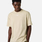Regular fit beige T-shirt in cotton jersey with branded plaque