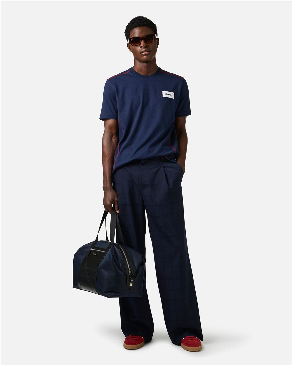 Classic regular fit blue T-shirt in sustainable cotton jersey