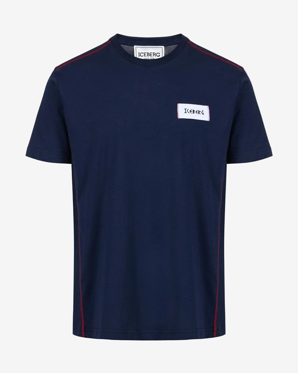 Classic regular fit blue T-shirt in sustainable cotton jersey