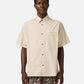 Beige short-sleeved shirt in garment-dyed parachute fabric