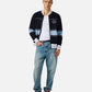 Multicolor jacquard-knit regular fit jacket