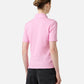 Slim fit pink ribbed jersey polo with Iceberg plaque