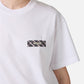 Optic white, regular fit cotton jersey T-shirt with check detail