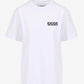 Optic white, regular fit cotton jersey T-shirt with check detail