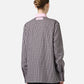 Long-sleeved, comfort fit fuchsia and black check poplin shirt