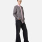 Long-sleeved, comfort fit fuchsia and black check poplin shirt