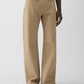 Straight beige denim de-Nîmes trousers
