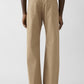 Straight beige denim de-Nîmes trousers