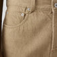 Straight beige denim de-Nîmes trousers