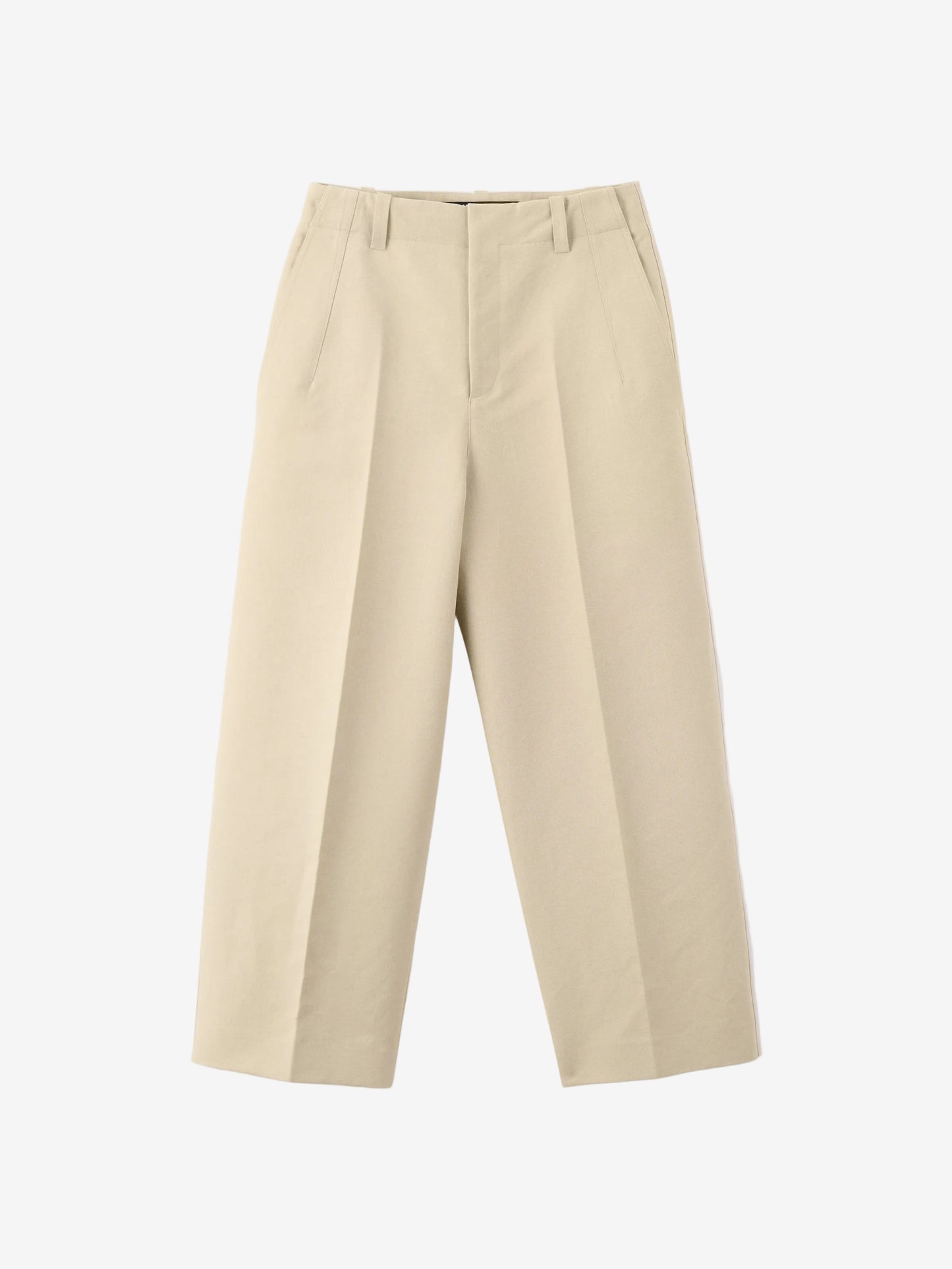 Beige Pastro trousers in cotton canvas