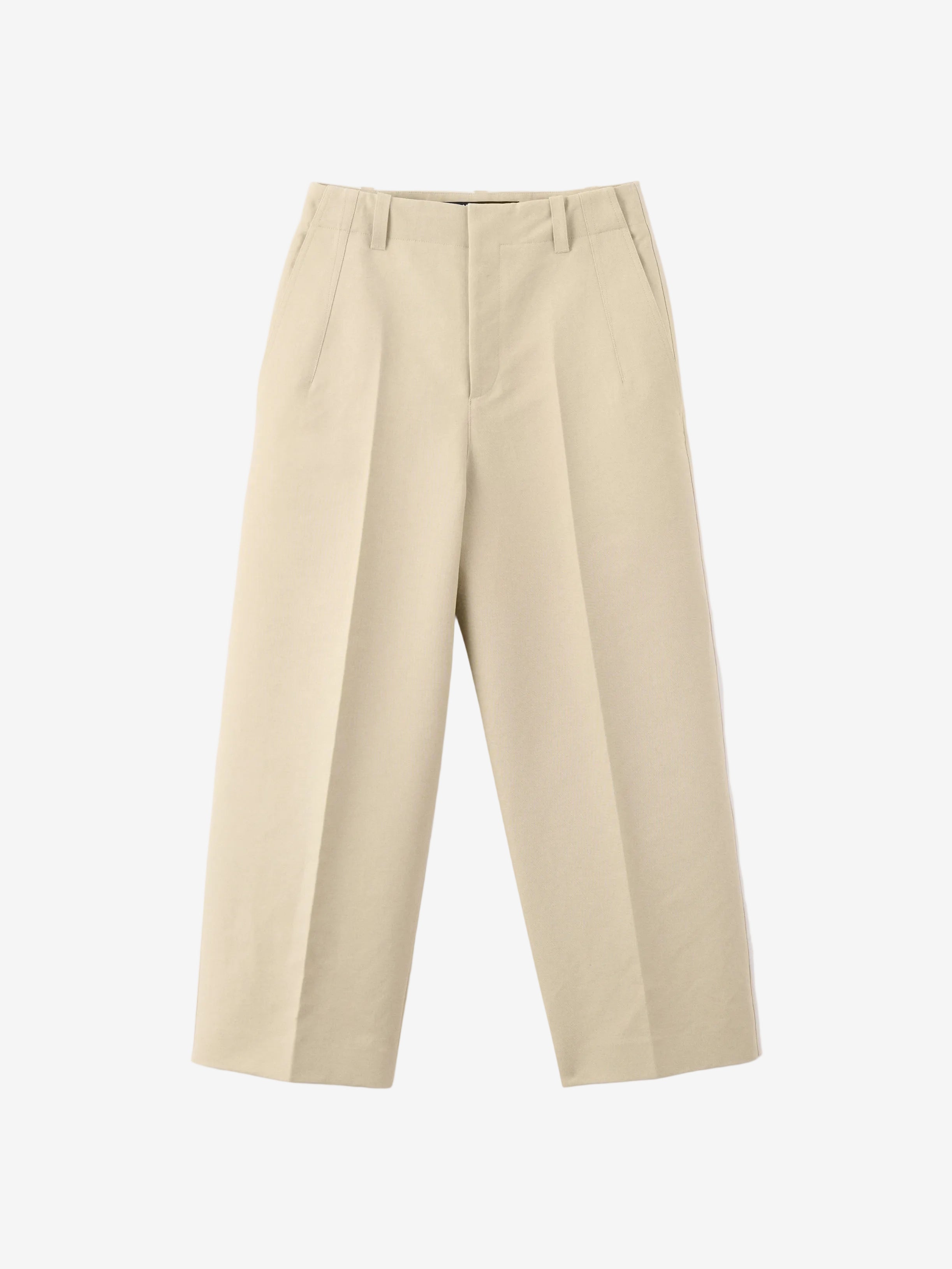 Beige Pastro trousers in cotton canvas