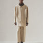 Beige Pastro trousers in cotton canvas