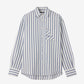 La Chemise Voilier vertical-stripe logo-embroidered shirt