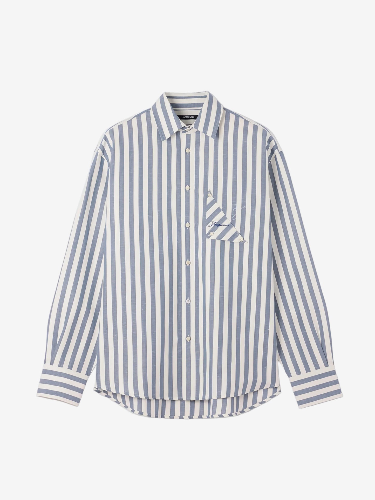 La Chemise Voilier vertical-stripe logo-embroidered shirt