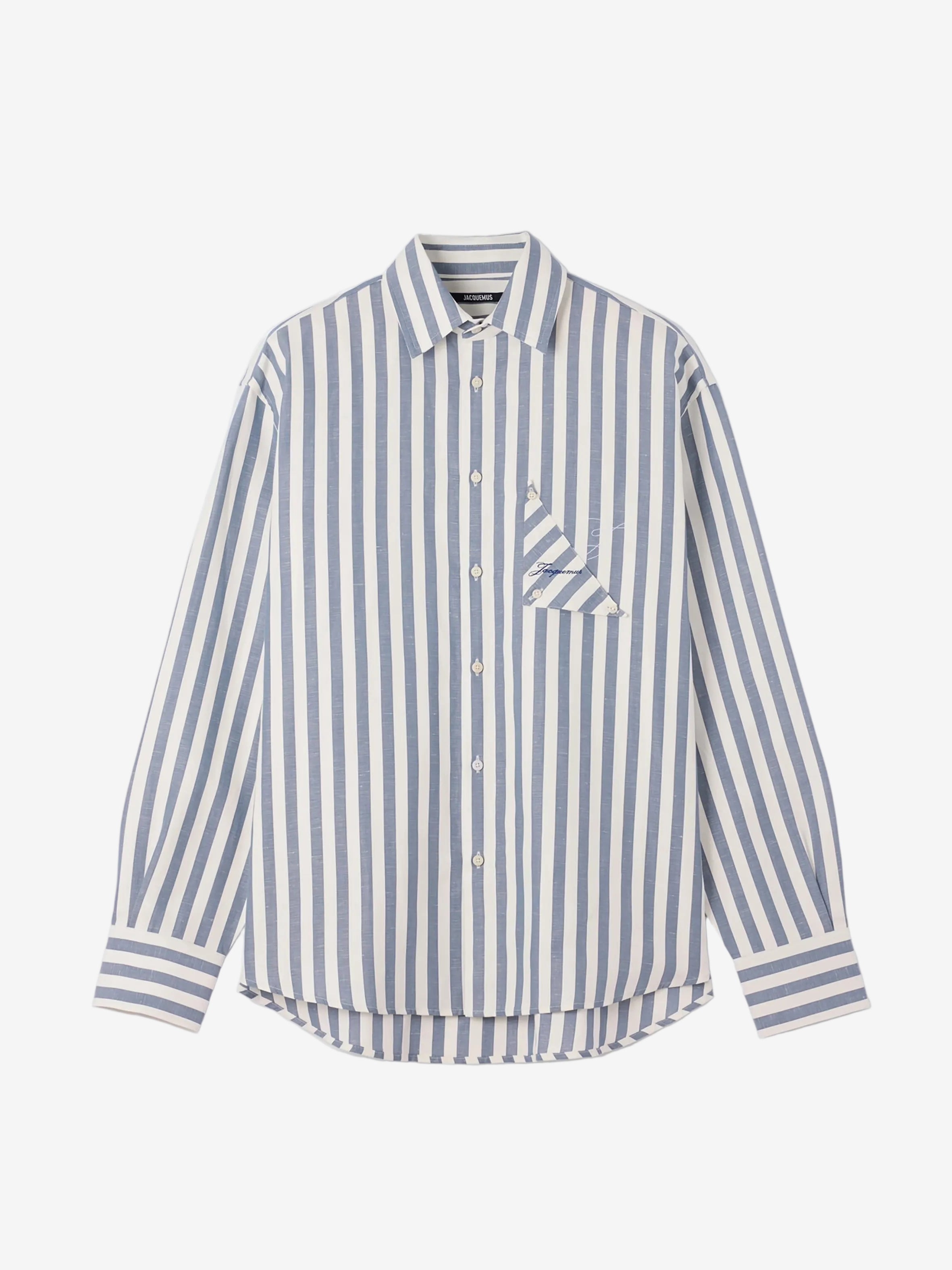 La Chemise Voilier vertical-stripe logo-embroidered shirt