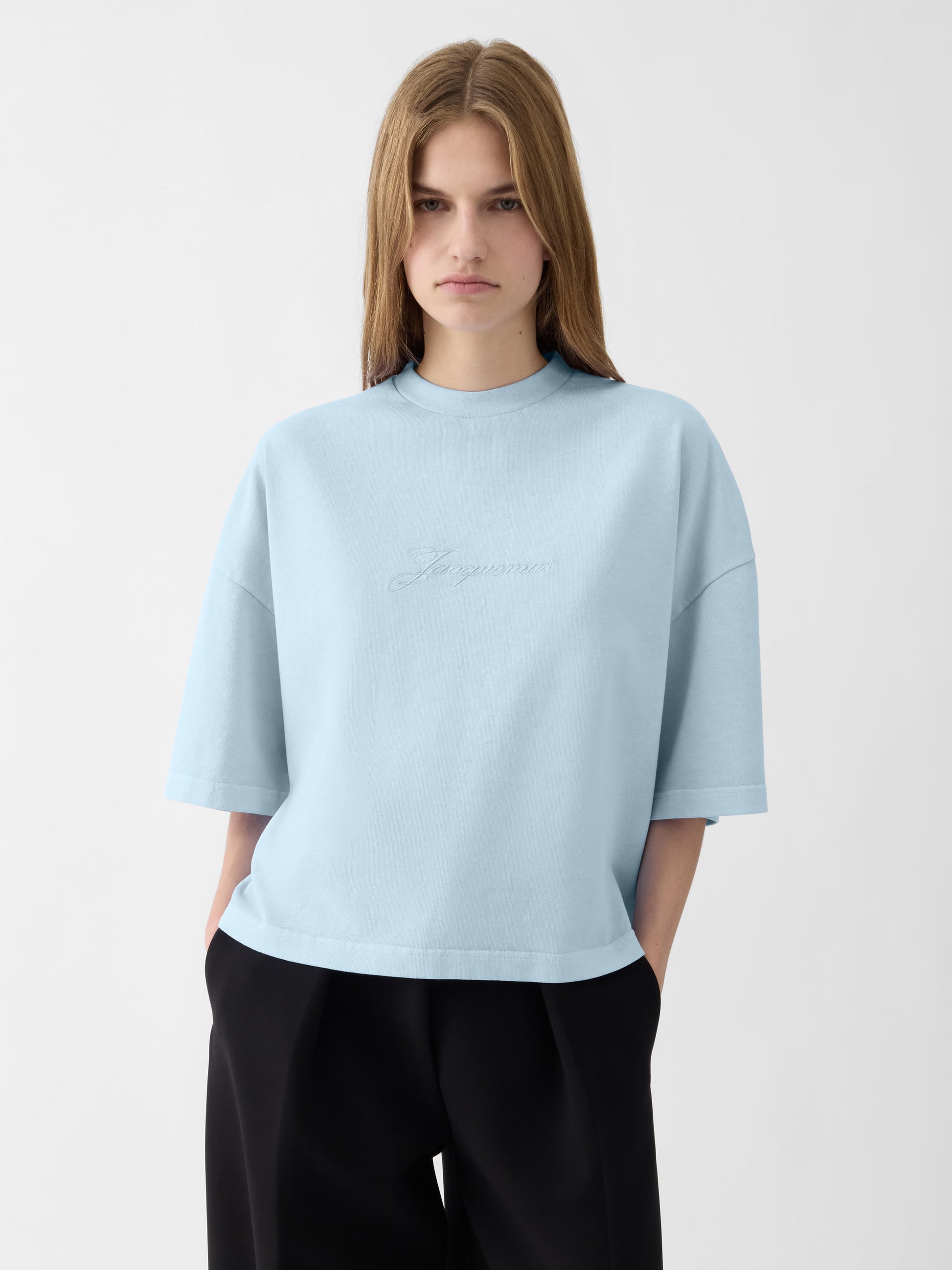 blue t-shirt