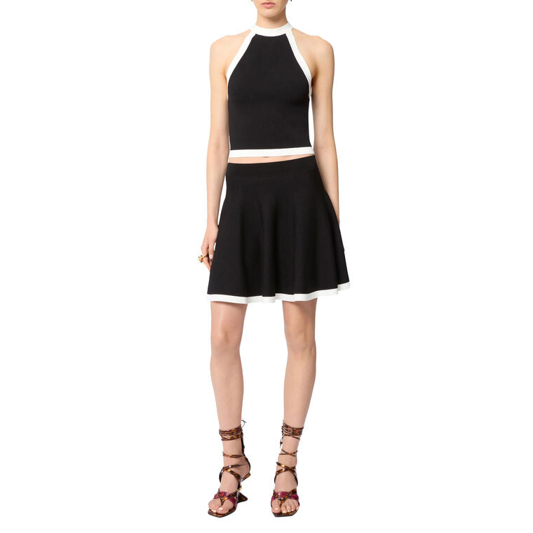 Nina Ricci knit skater mini skirt