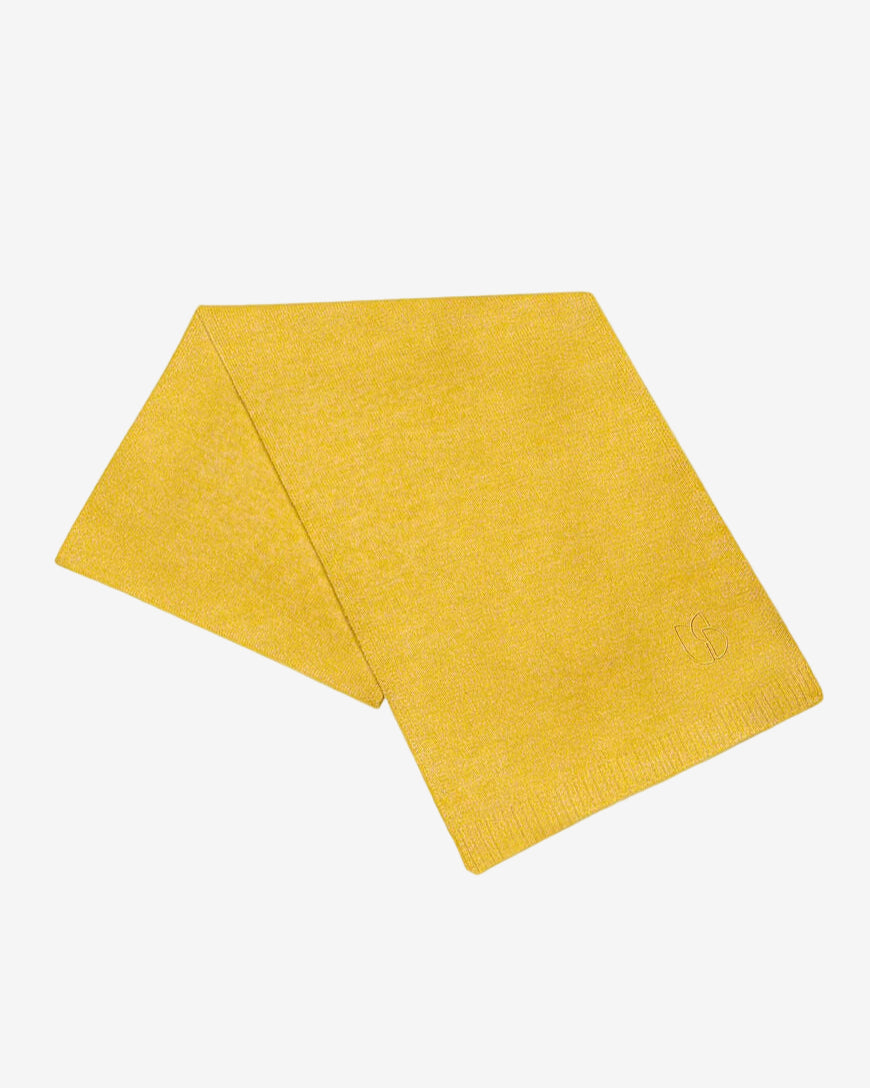 Yellow scarf on a beige background