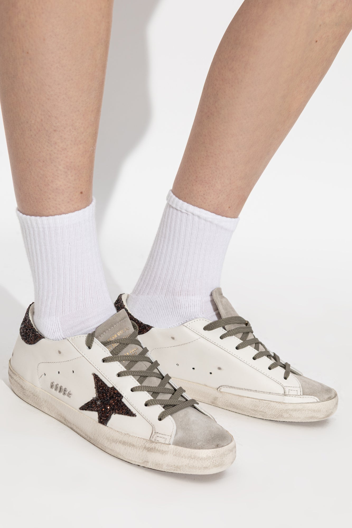 Golden Goose WHITE ‘Super-Star’ sports shoes