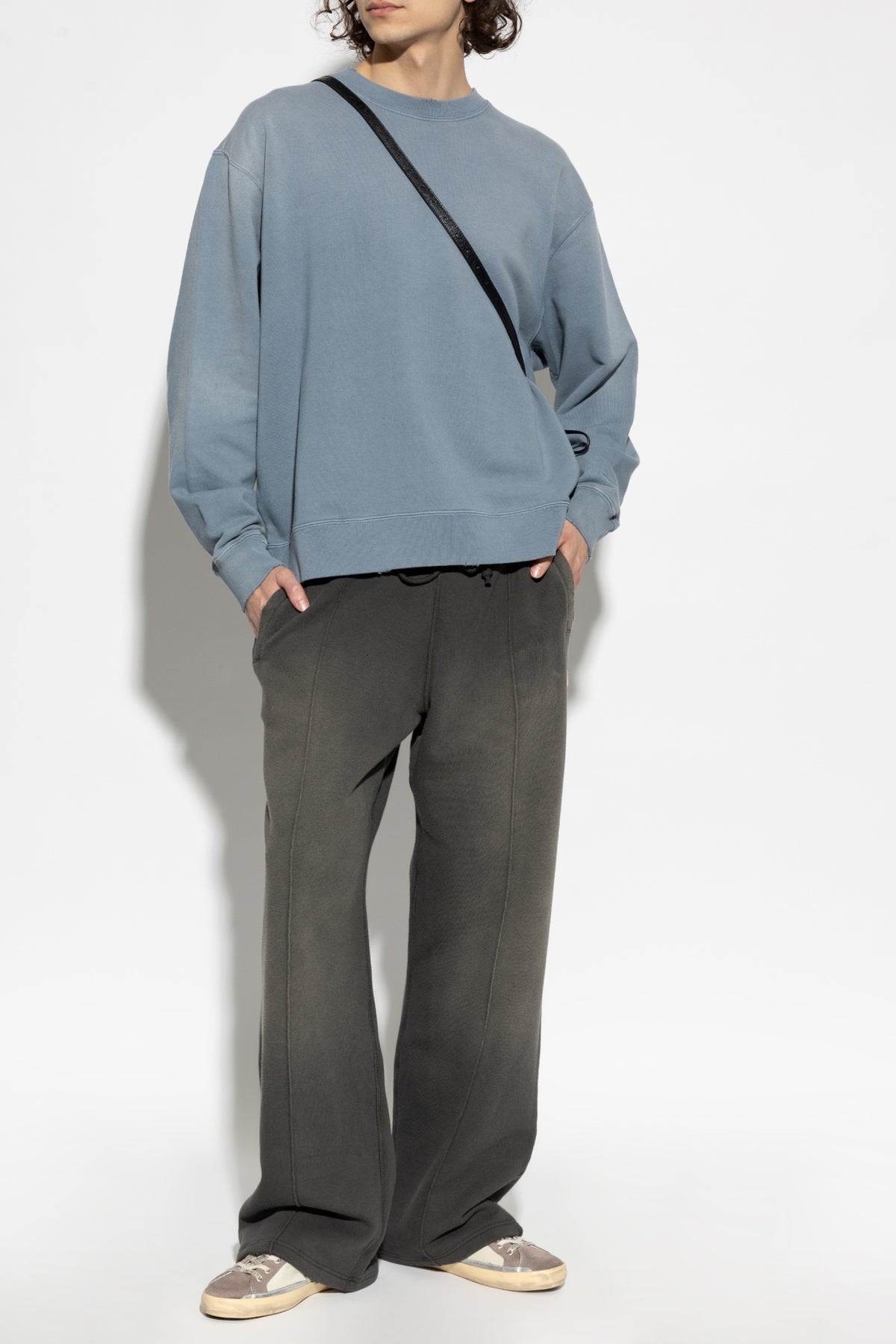 Star Wide Jogging Pants Back Zipped Pocket