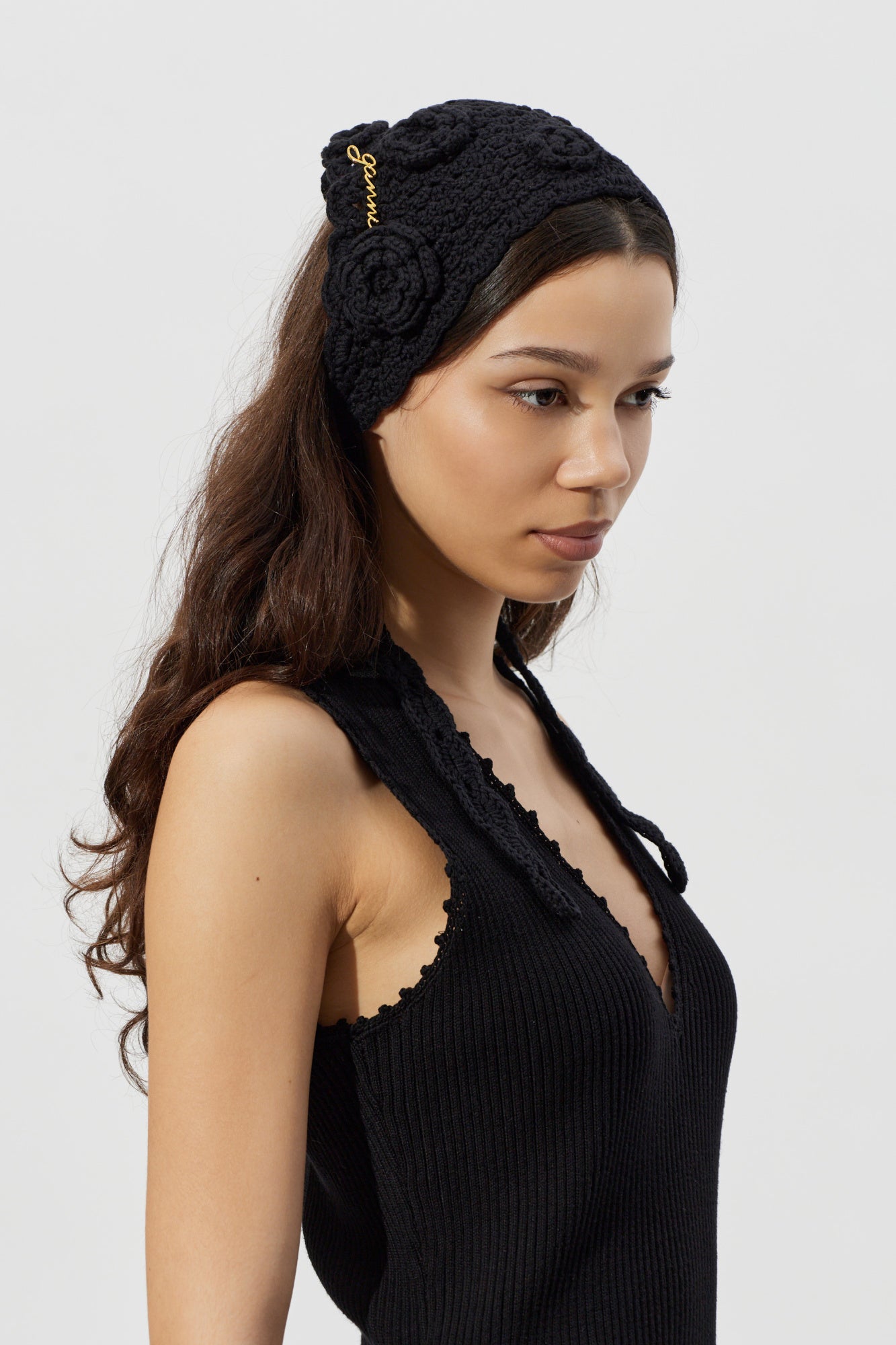 Head Scarf in Cotton Crochet