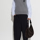 Sleeveless Sweater With Contrasted Ami De Coeur