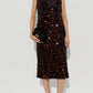 Velvet Sequins Straight Midi Dress