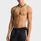 Men's Black Swim Shorts with Logo Print