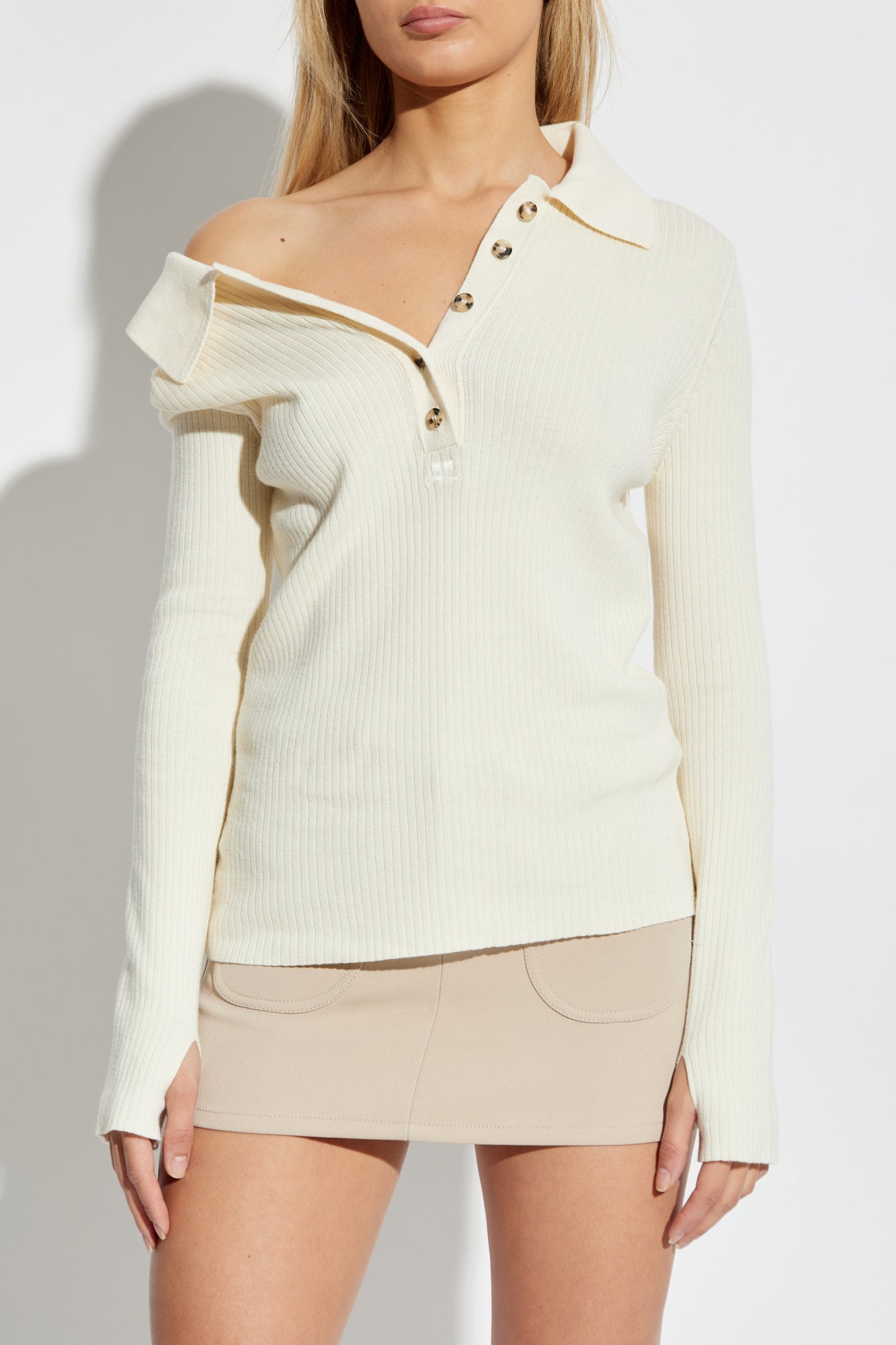 POLO MULTI-BUTTONS LIGHT WOOL