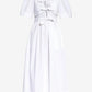 White Dress with decorative ties Ganni