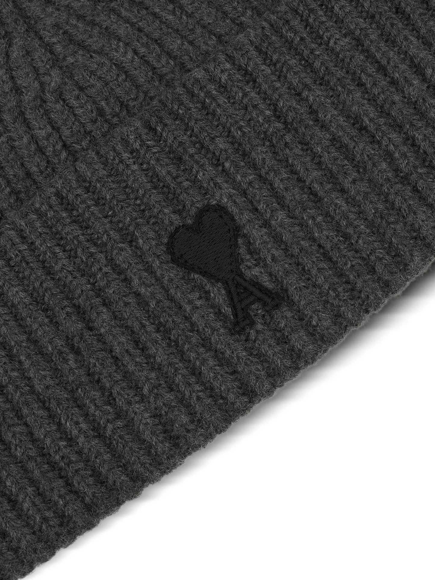 AMI De Coeur Ribbed Knit Beanie