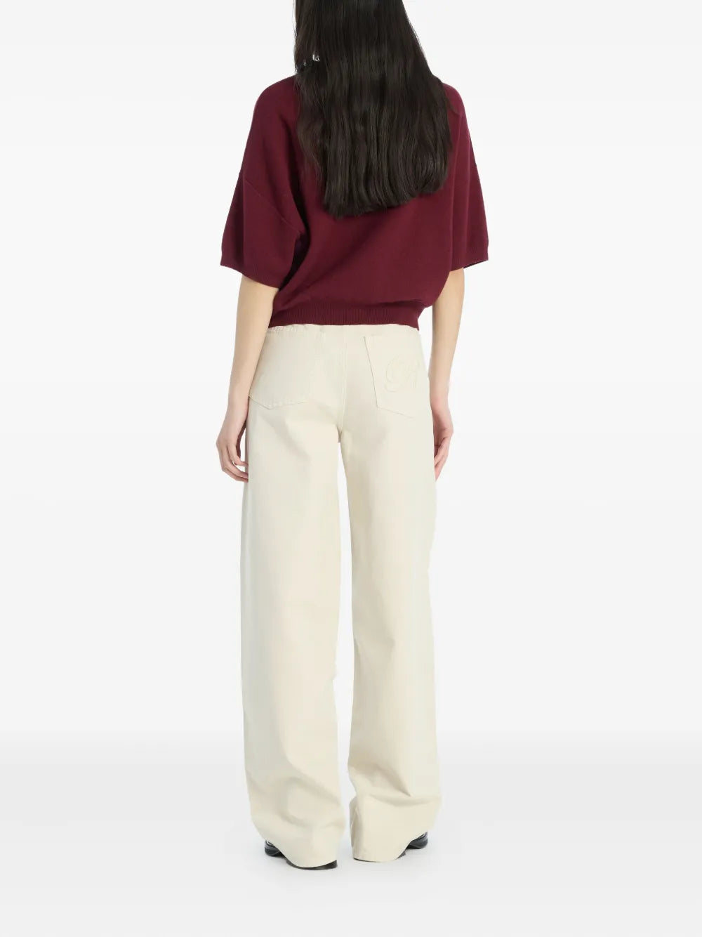 Slinky Knit Polo Burgundy