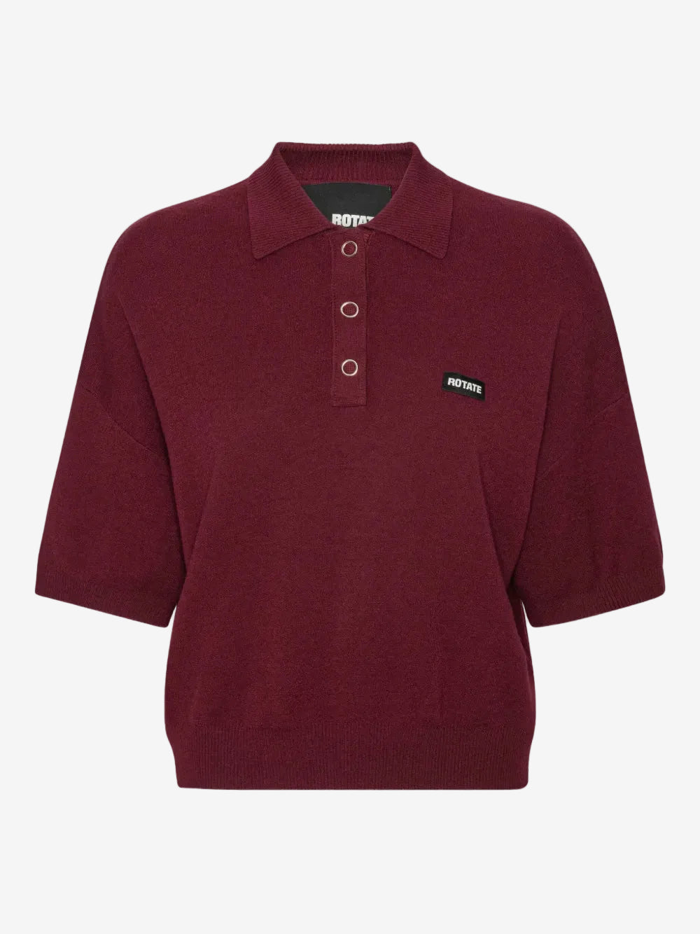 Slinky Knit Polo Burgundy