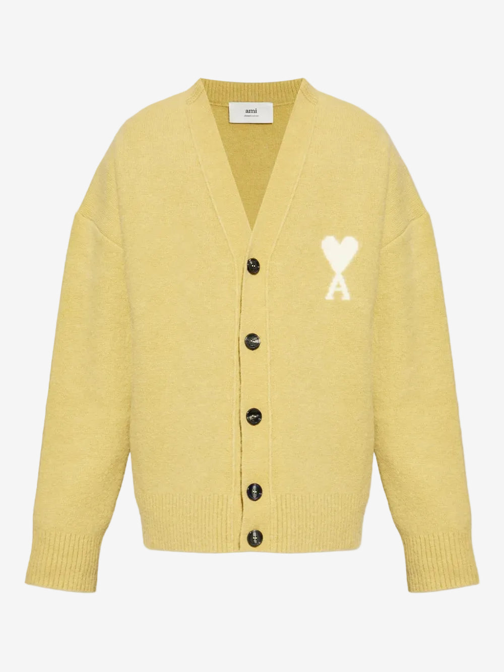 V Neck Cardigan With White Ami De Coeur
