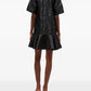 Satin Cloque Mini Dress