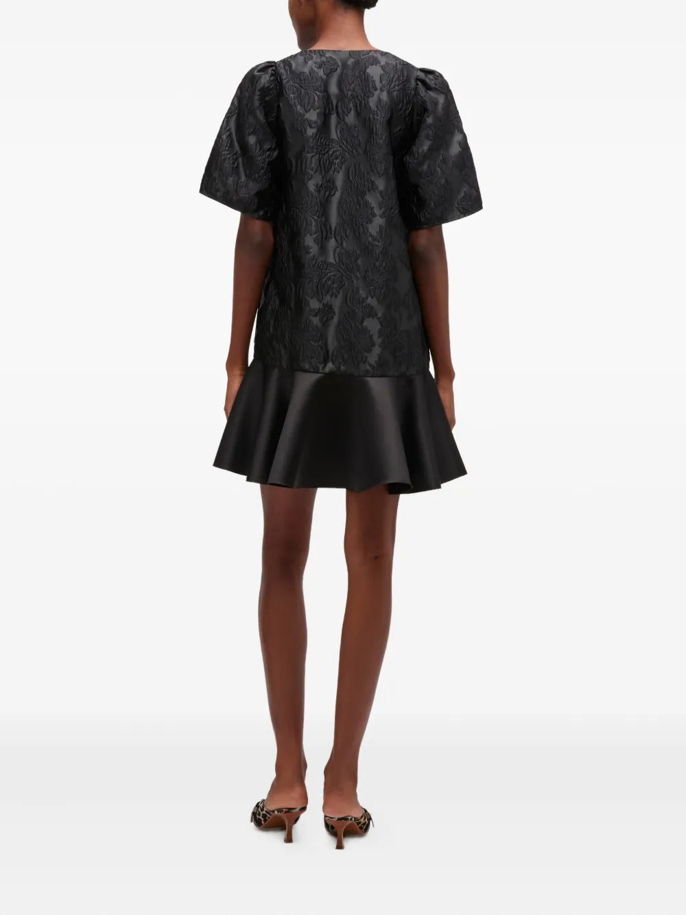 Satin Cloque Mini Dress