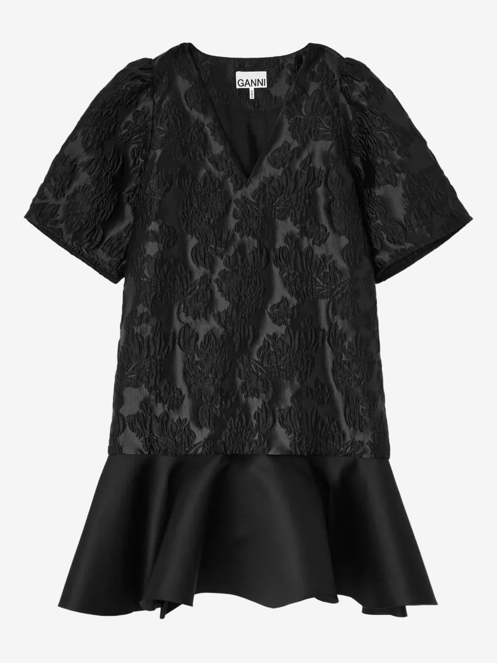 Satin Cloque Mini Dress