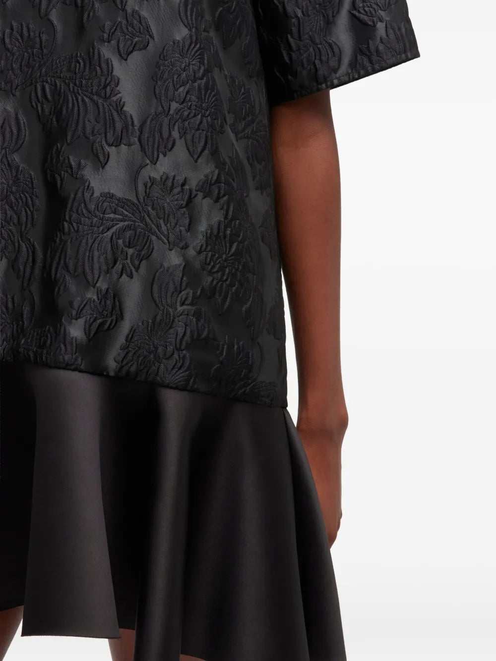 Satin Cloque Mini Dress