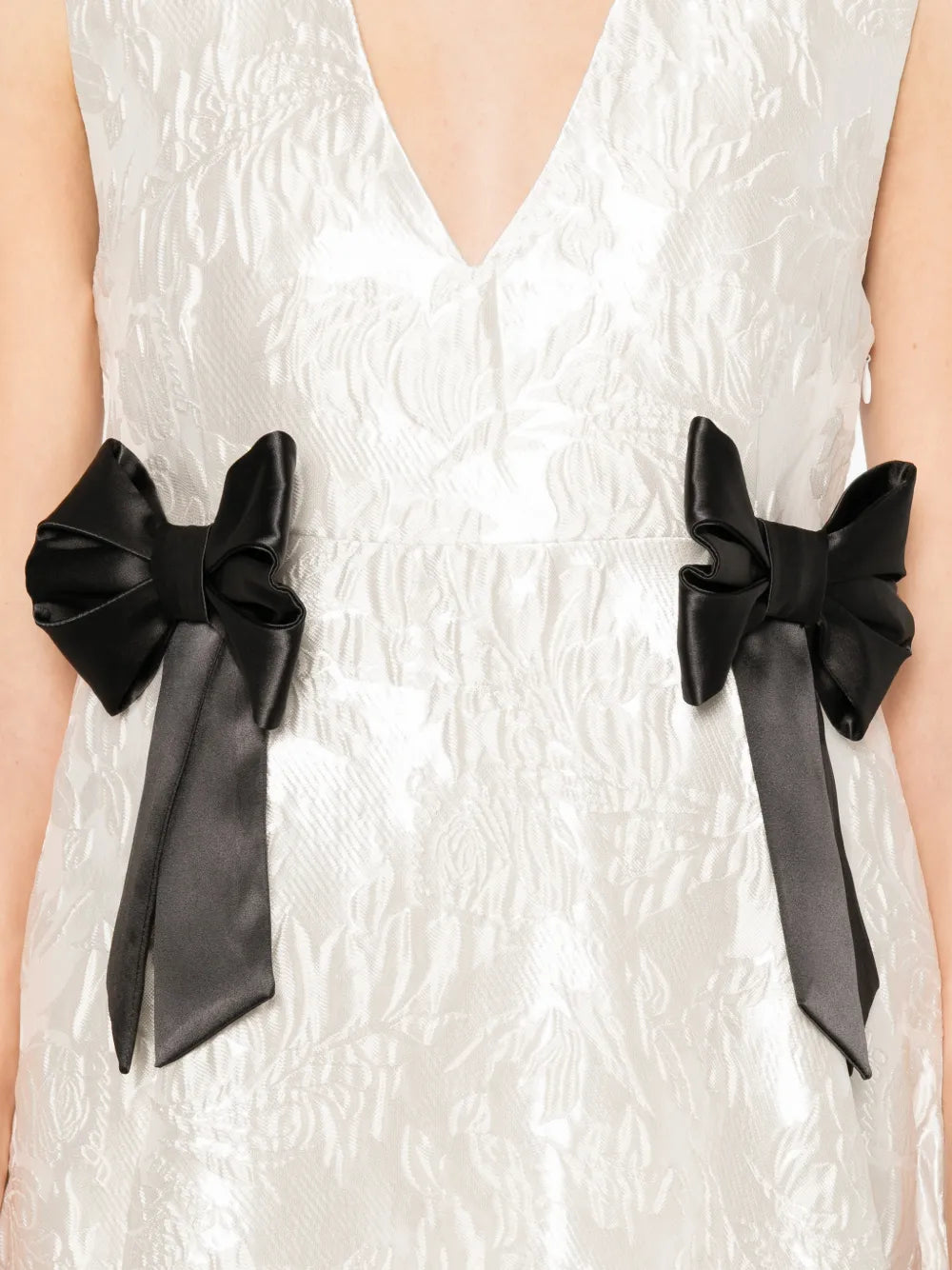 Satin Cloque Long Dress