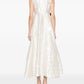 Satin Cloque Long Dress